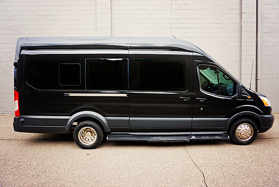 black limo van